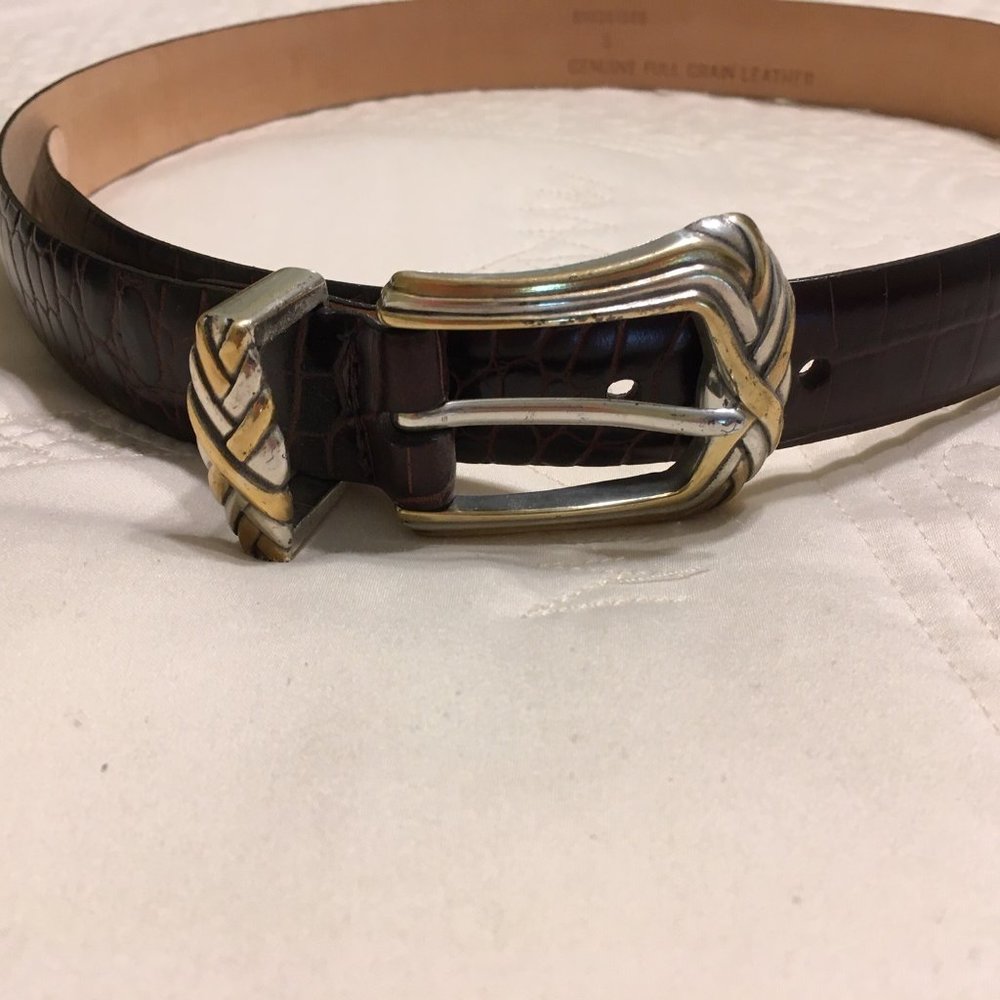 Bill Adler Full Grain Leather Brown Belt EUC 1" W